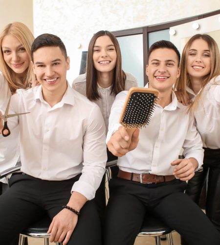 Young,People,During,Professional,Courses,In,Hairdresser's,Salon